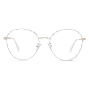 NEW FENDI EYEGLASSES FE50008U 033 WOMEN ROUND GOLD EYEWEAR